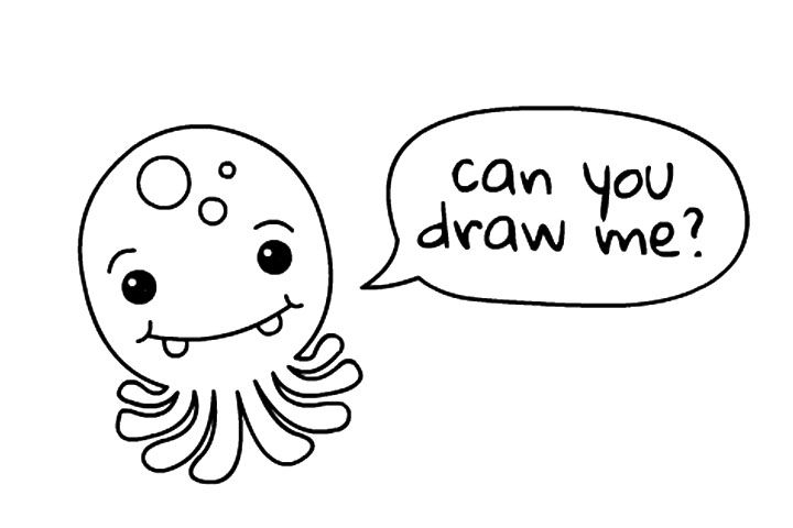 如何画可爱章鱼宝宝