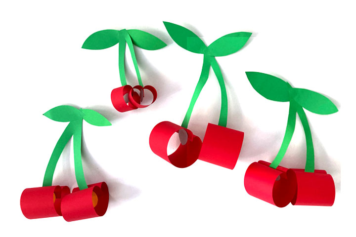 大樱桃卡纸手工教程