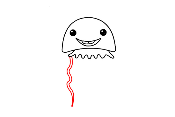 如何画可爱小水母-图8