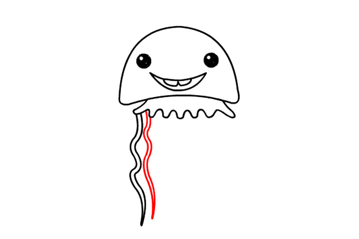 如何画可爱小水母-图9