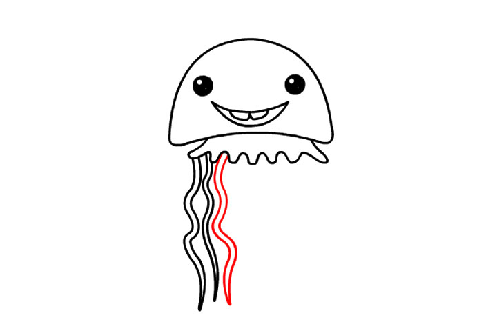 如何画可爱小水母-图10