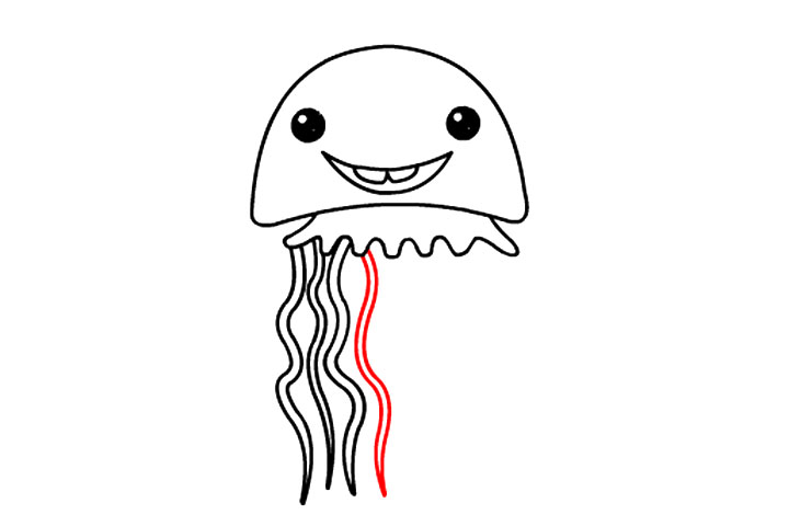 如何画可爱小水母-图11