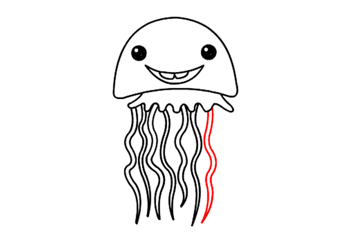 如何画可爱小水母-图14