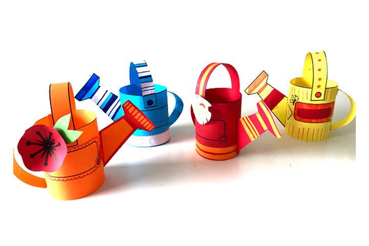 喷壶卡纸手工教程