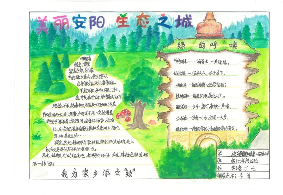 “美丽安阳 我是行动者”环保手抄报-图2