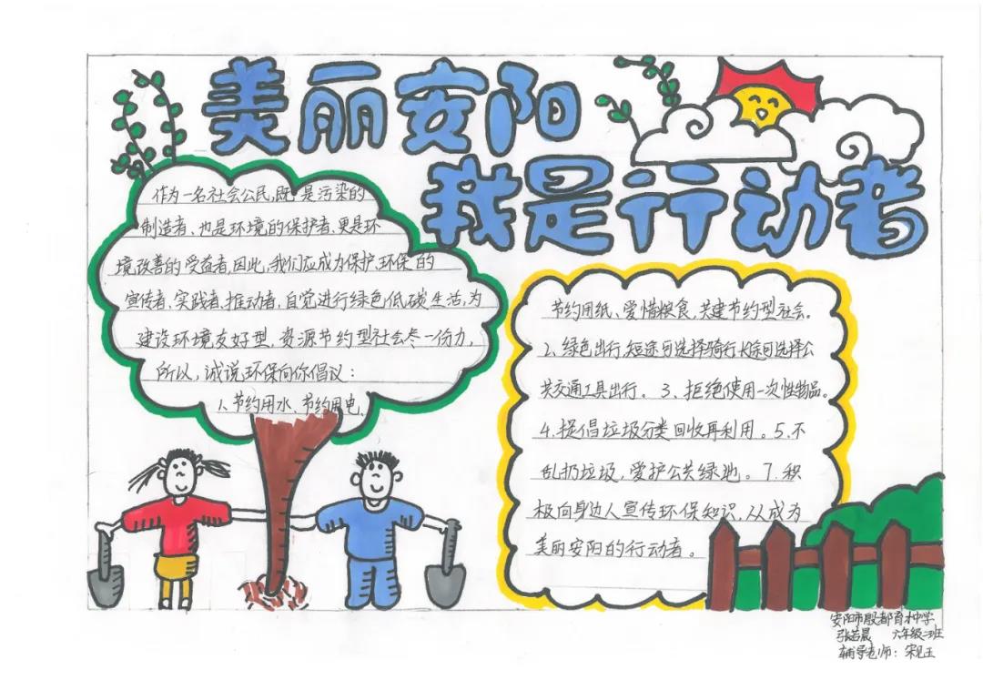 简单漂亮的低碳绿色环保手抄报-图4