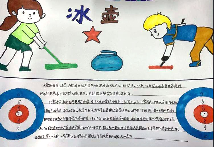 小学生喜迎北京冬奥会手抄报-图8