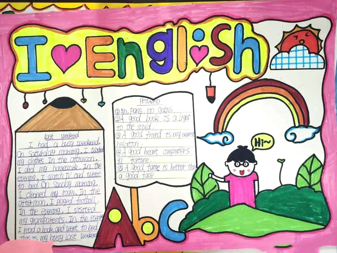 6张简单又漂亮的英语手抄报-图4