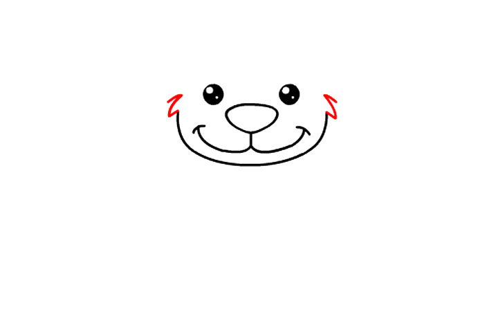 可爱小熊简笔画详细步骤-图5