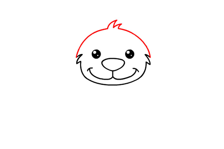 可爱小熊简笔画详细步骤-图6