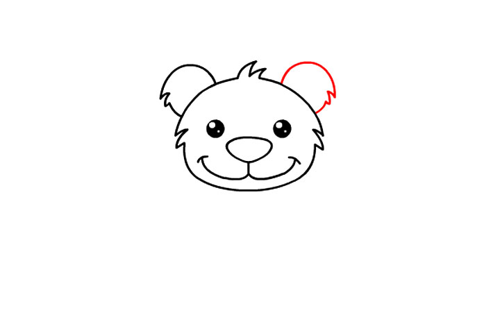 可爱小熊简笔画详细步骤-图8