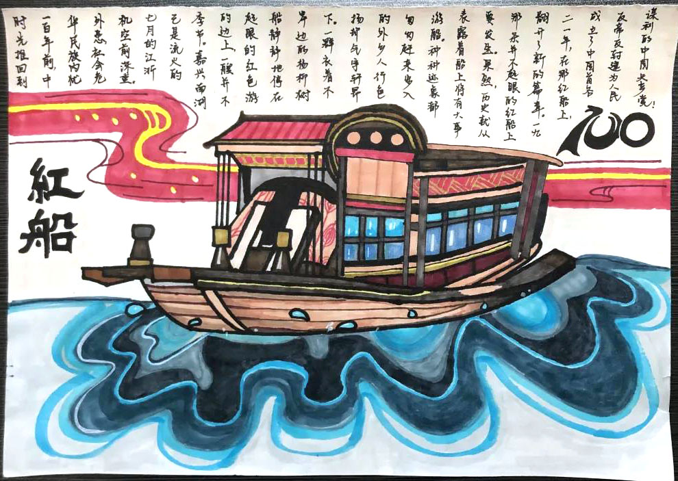 2021喜迎建党100周年手抄报一等奖作品-图2