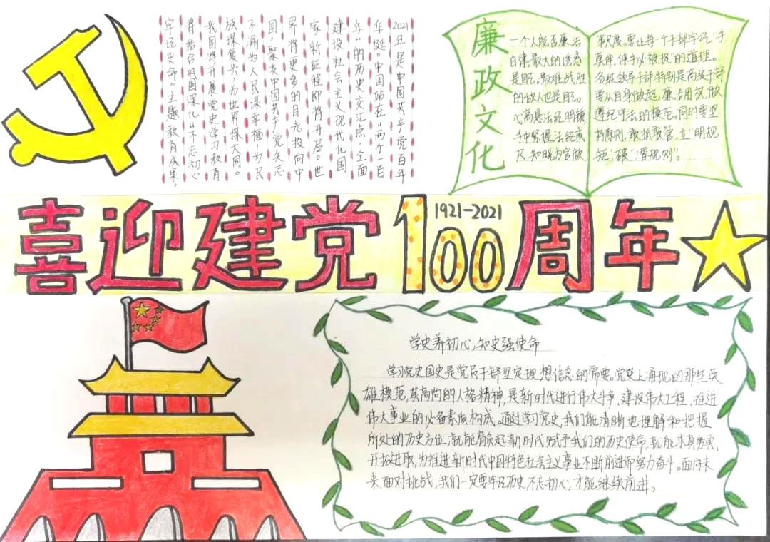 简单的廉政建设手抄报-图5