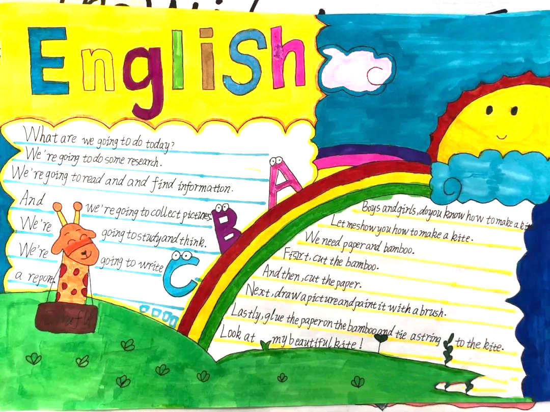 简单又漂亮的四年级英语手抄报-图3