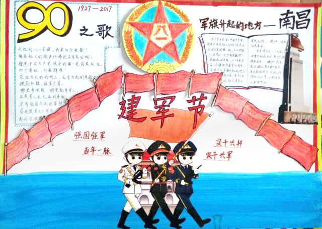 八一建军节的手抄报-图5