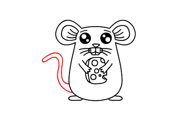 如何画抱着奶酪的小老鼠-图17