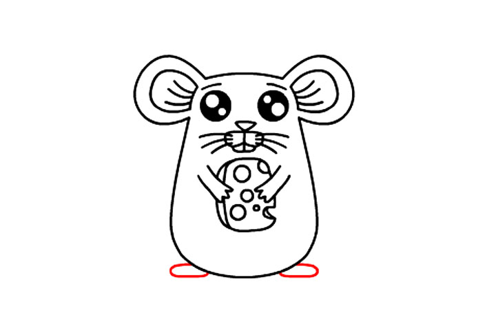 如何画抱着奶酪的小老鼠-图16