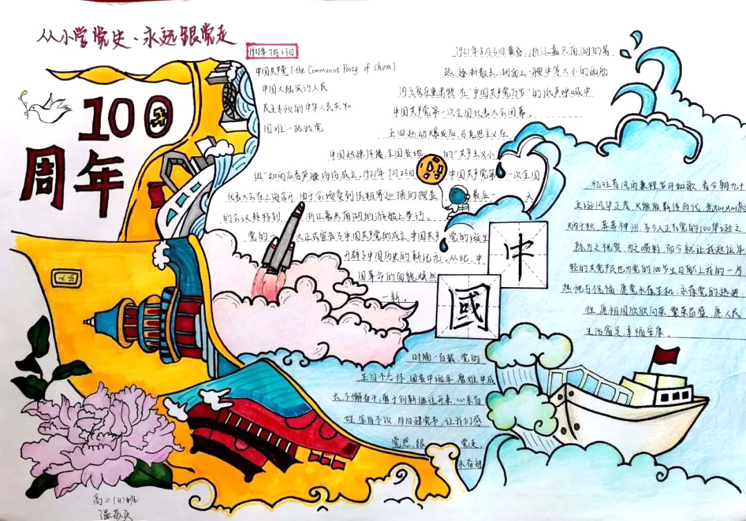 党在我心中手抄报简单又漂亮-图6