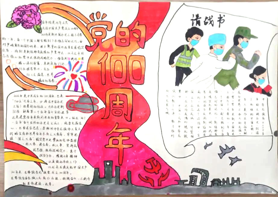建党百年手抄报优秀作品-图10
