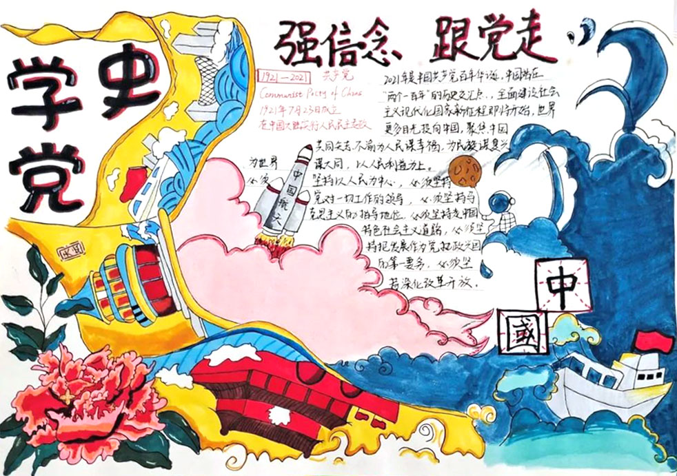 关于学党史的手抄报简单又漂亮-图5