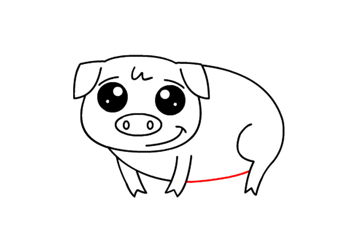 如何画可爱小猪-图9