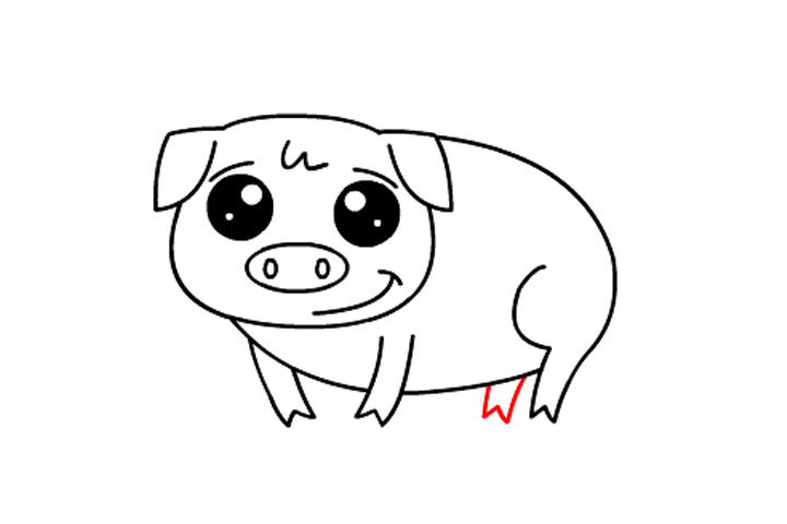 如何画可爱小猪-图10
