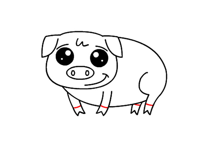 如何画可爱小猪-图11