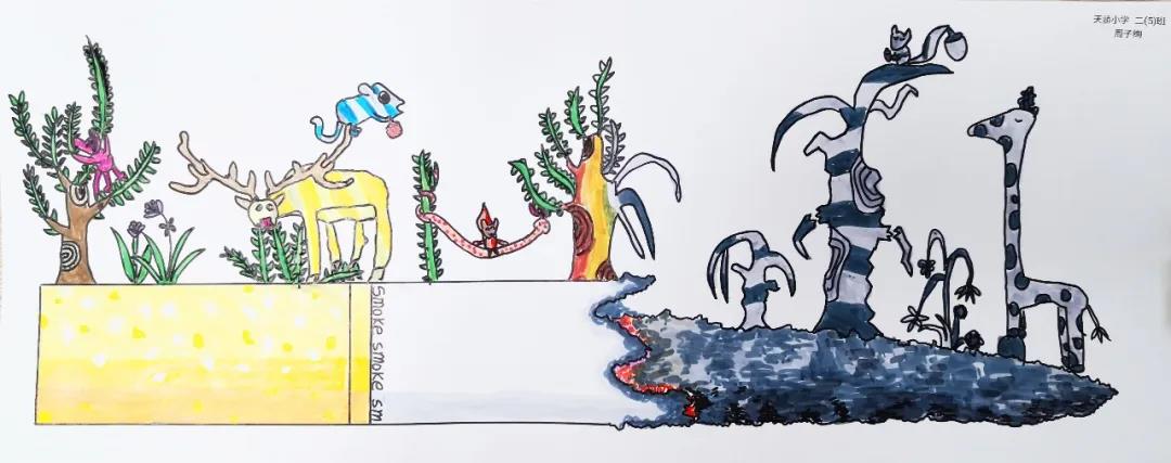 无烟日主题儿童画优秀作品-图9