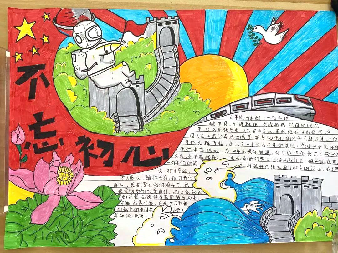 建党100周年手抄报一等奖作品-图4
