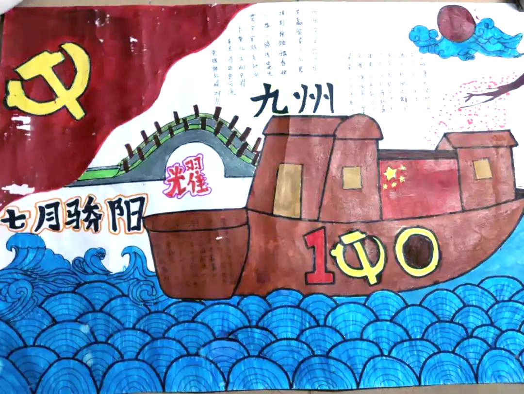 建党100周年手抄报一等奖作品-图13
