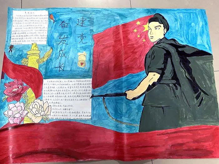 “颂建党百年，做时代新人”主题手抄报-图6