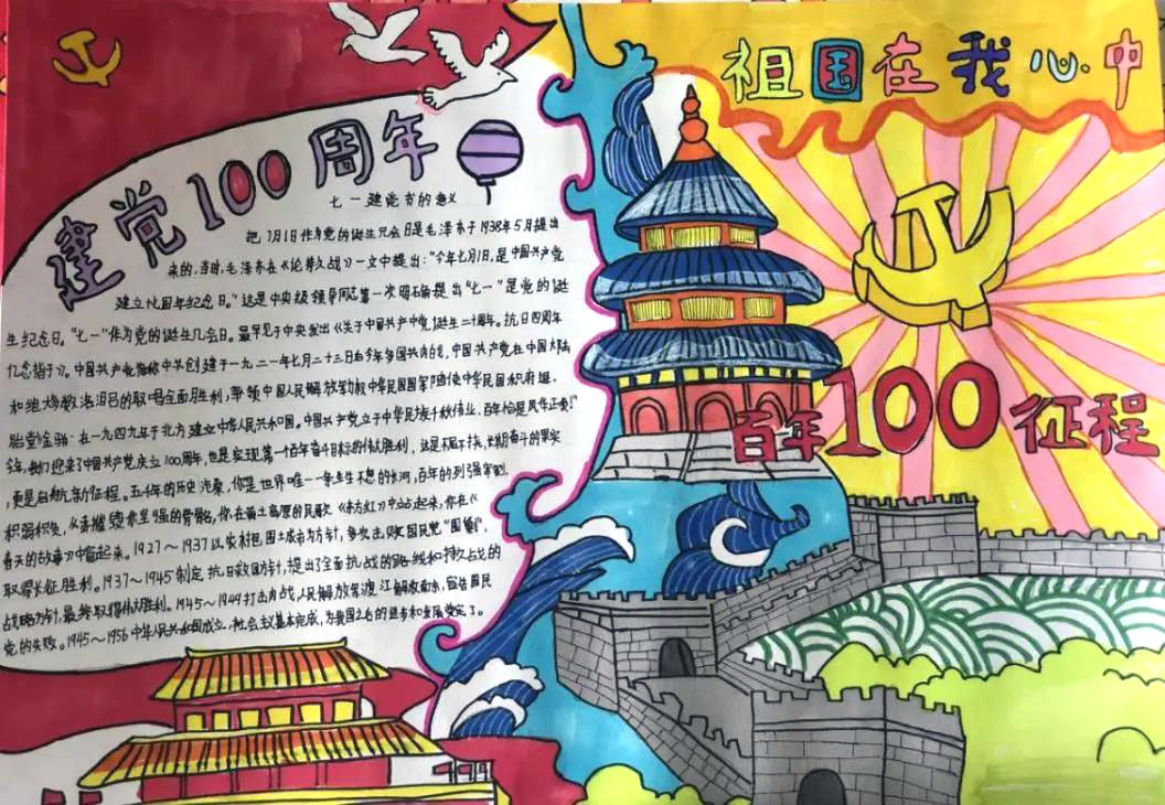 步骤6：《祖国在我心中》百年征程的历史证明中国共产党在实现中华民族伟大复兴中国梦的历史进程中，不断把伟大事业、伟大实践推向前进。让中华民族焕发出了蓬勃生机，也让全国人民的生活越来越好，我一定要更加努力学习，作一个对社会对国家有贡献的人！