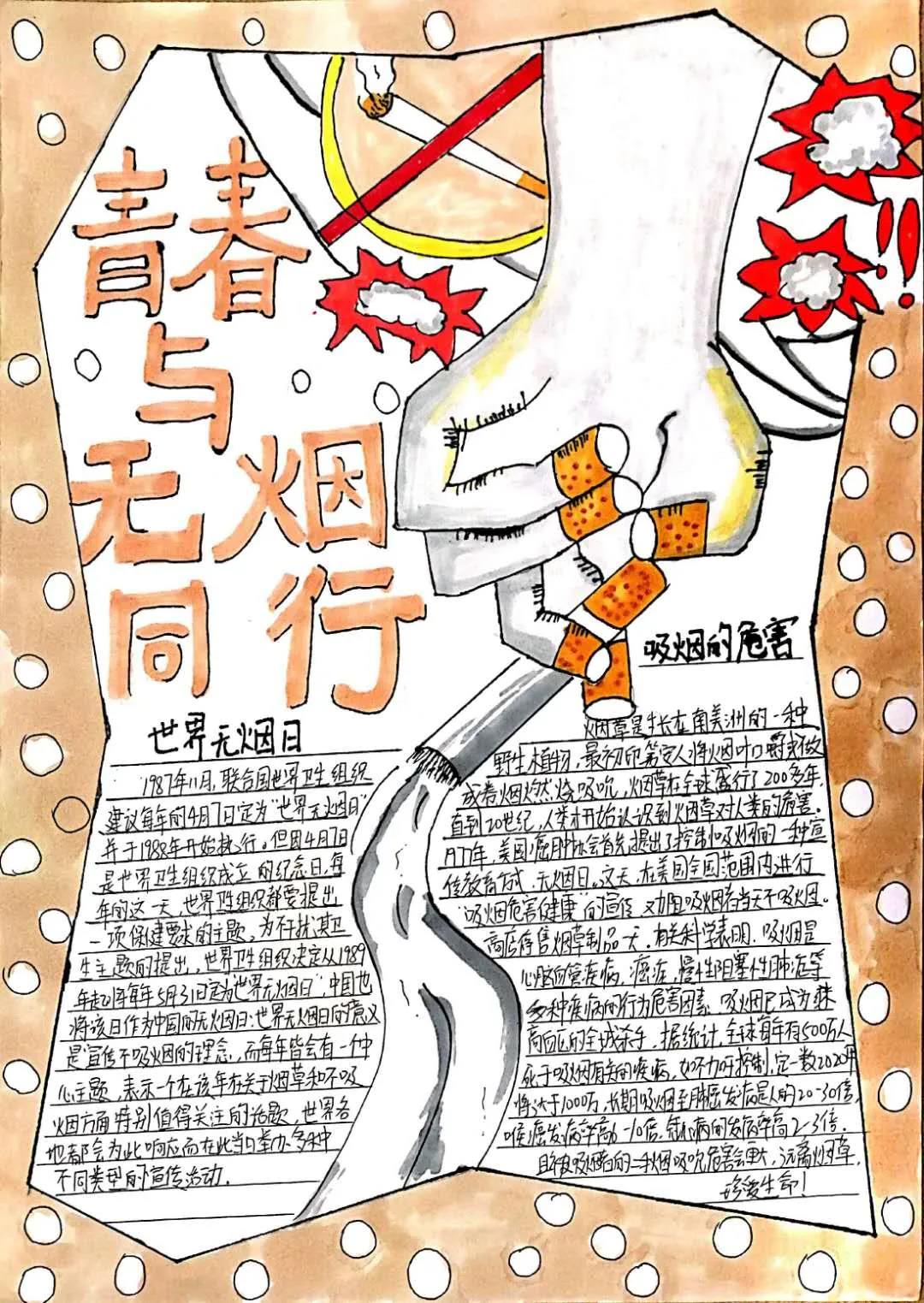“远离传统烟草和电子烟”主题手抄报-图8