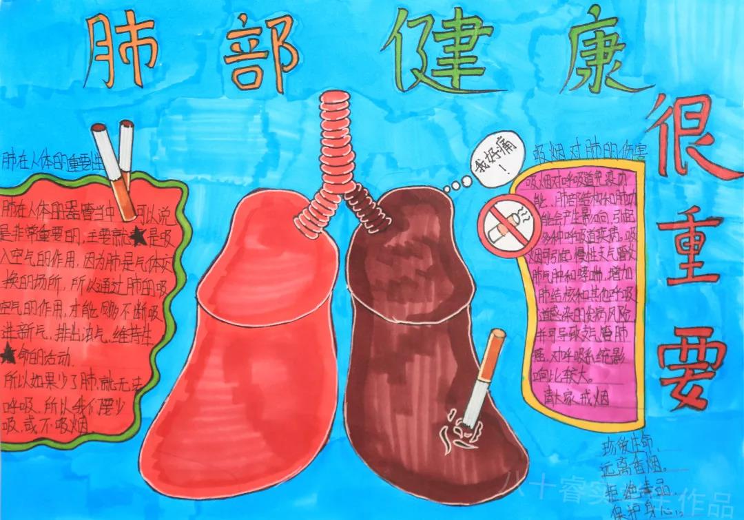 “小手牵大手 共同来禁烟”主题手抄报-图4