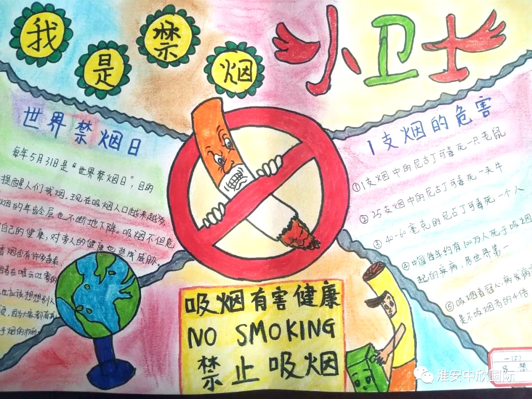 “我是控烟小卫士”主题手抄报-图7