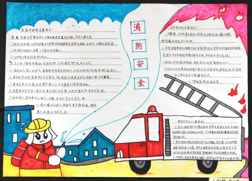 9张漂亮的消防安全手抄报-图7