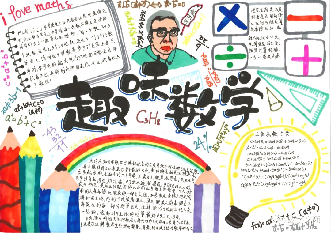 高一趣味数学手抄报获奖作品-图1