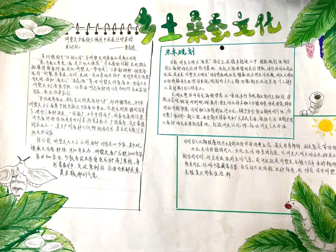 3张漂亮的蚕桑文化手抄报-图1