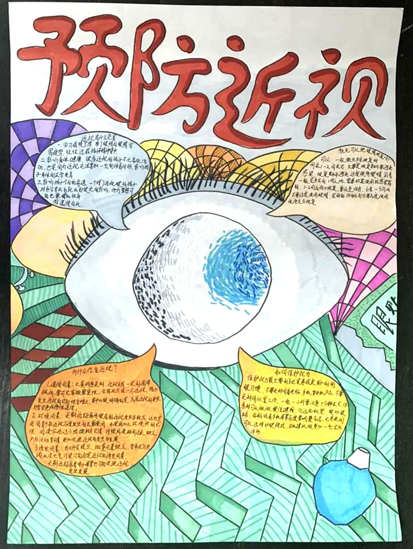 简单的近视眼防控手抄报-图5