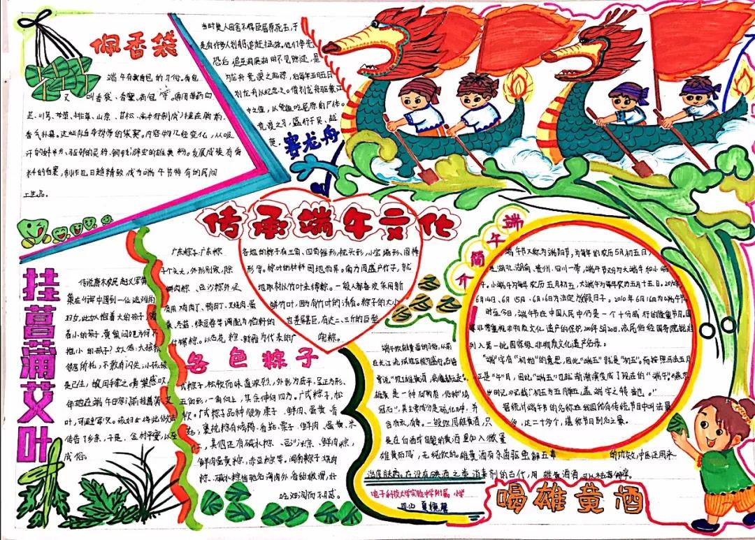 四张漂亮的端午节英语手抄报图片-图5