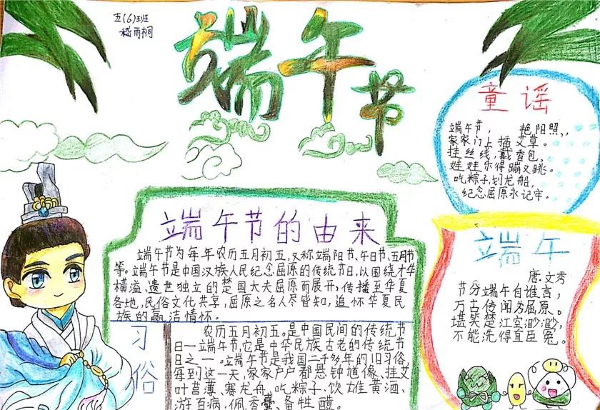 简单好画的三年级端午节手抄报-图7