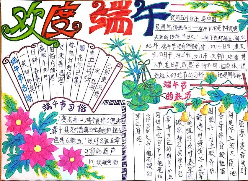 简单好画的三年级端午节手抄报-图8