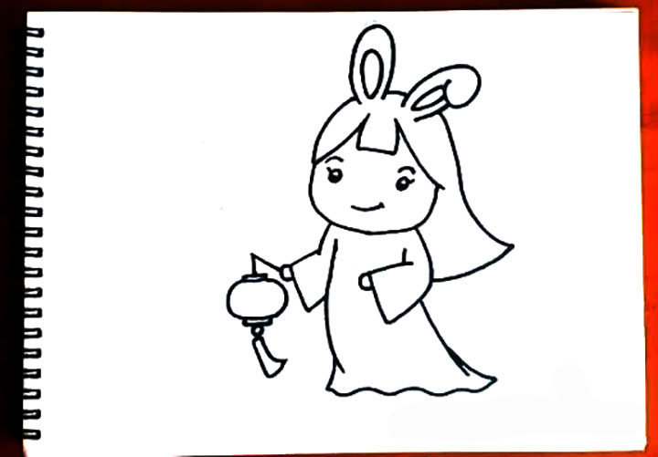 中秋月儿圆 中秋节主题儿童画教程-图8