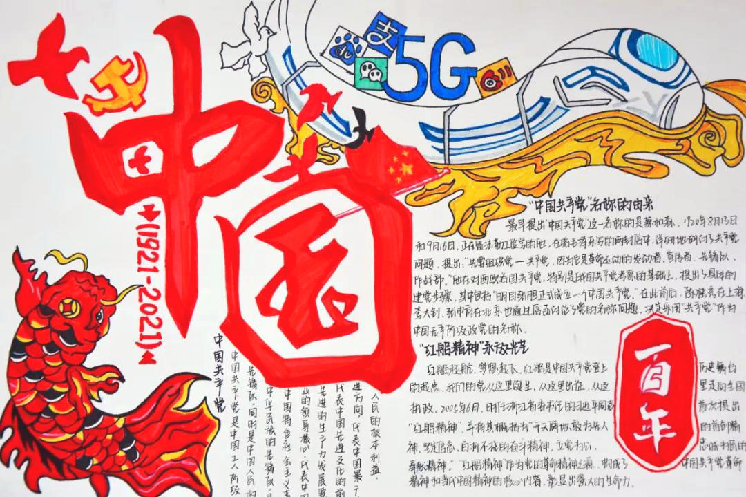 传承红色记忆，喜迎建党100年手抄报-图4