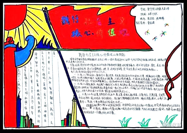 简单又漂亮的社会主义核心价值观手抄报-图6