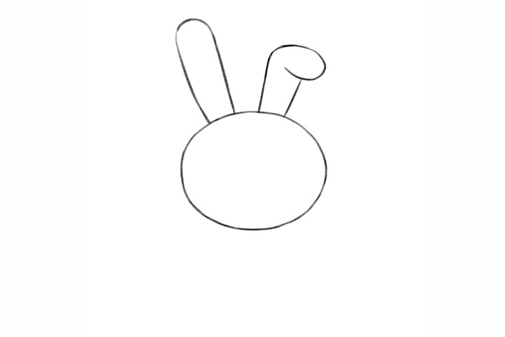 一只可爱的小白兔简笔画-图2