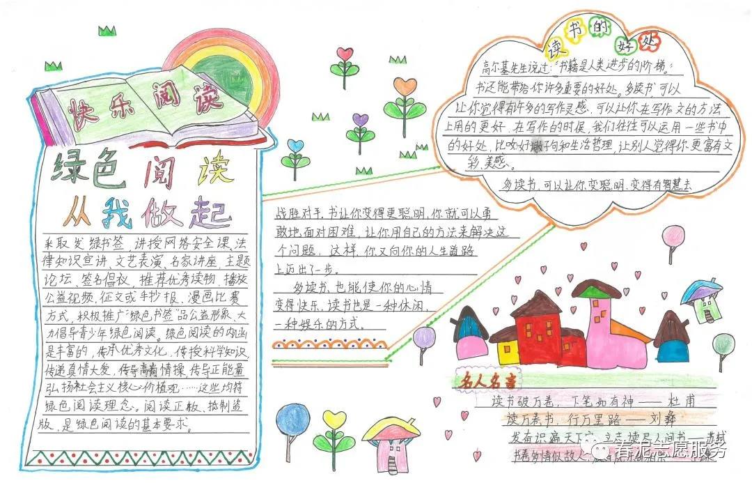 绿色阅读手抄报简单又漂亮-图6
