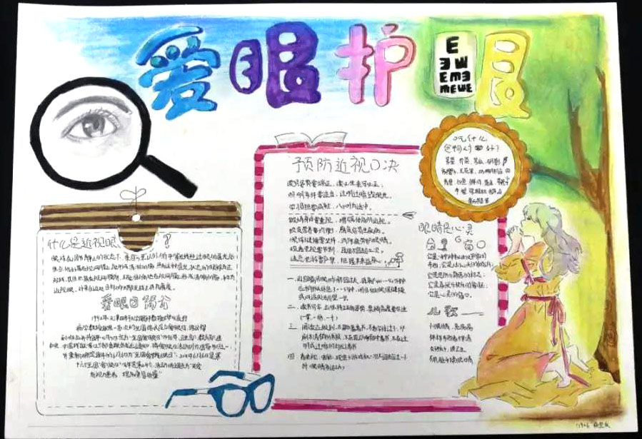 保护视力从我做起手抄报图片-图12