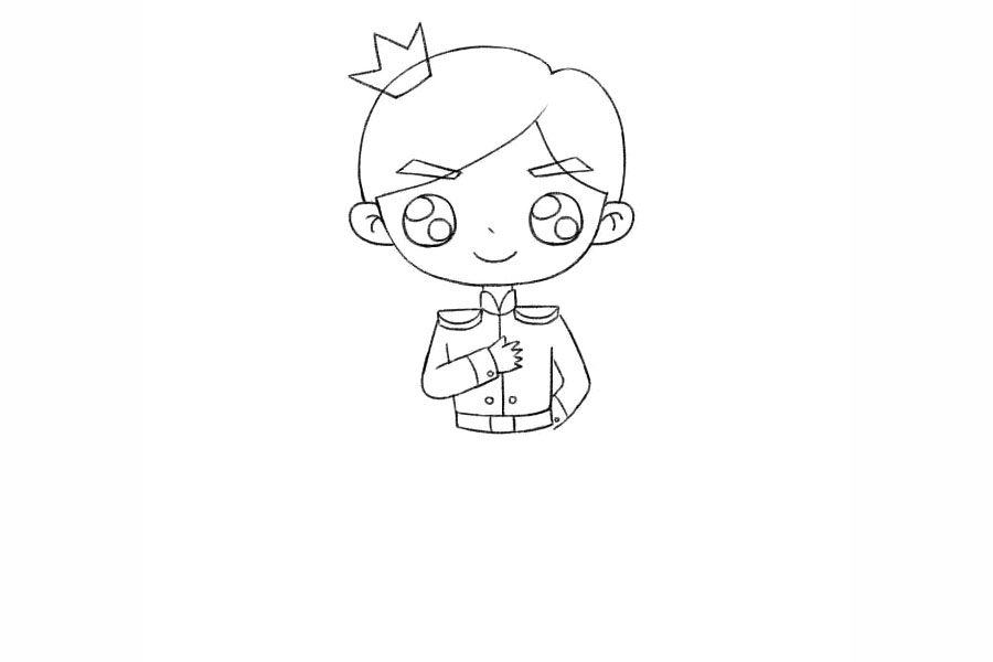 帅气的小王子简笔画-图6