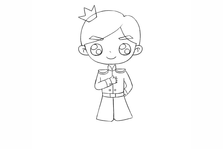 帅气的小王子简笔画-图7